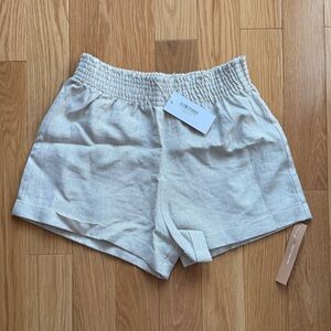 Reformation Nashville Linen Shorts Oatmeal – NWT Size S